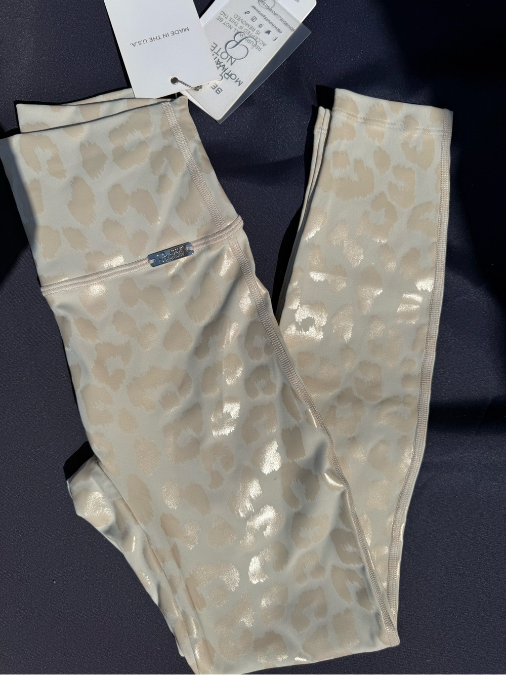 Bombshell Sportswear Beige Leopard Print Leggings